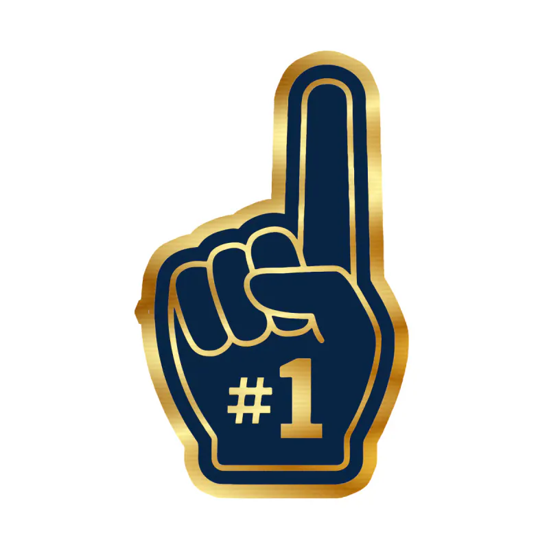 Dallas Cowboys - #1 - Gold Chrome Vinyl Sticker - Custom Size