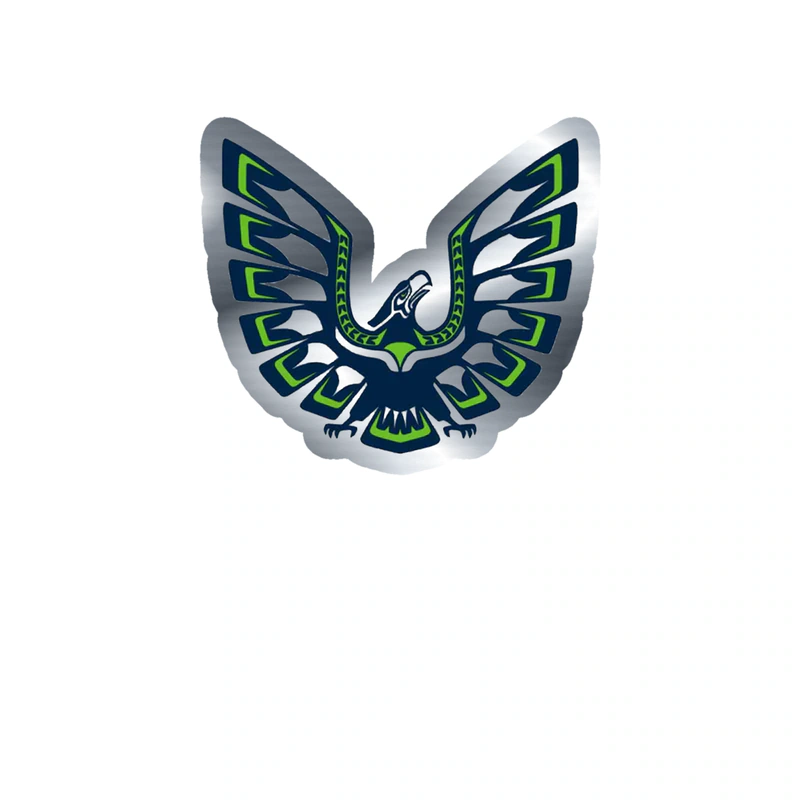 Seattle Seahawks - Image 12 - Silver Chrome Vinyl Sticker - Custom Size