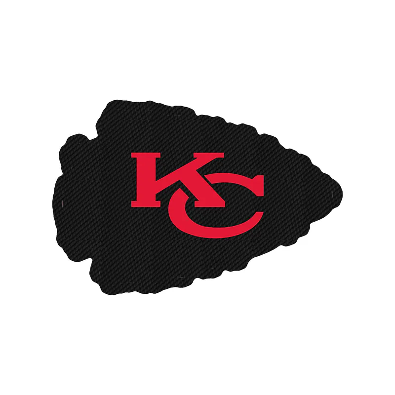 Kansas City Chiefs - White Arrow - Carbon Fiber Vinyl Sticker – Custom Size