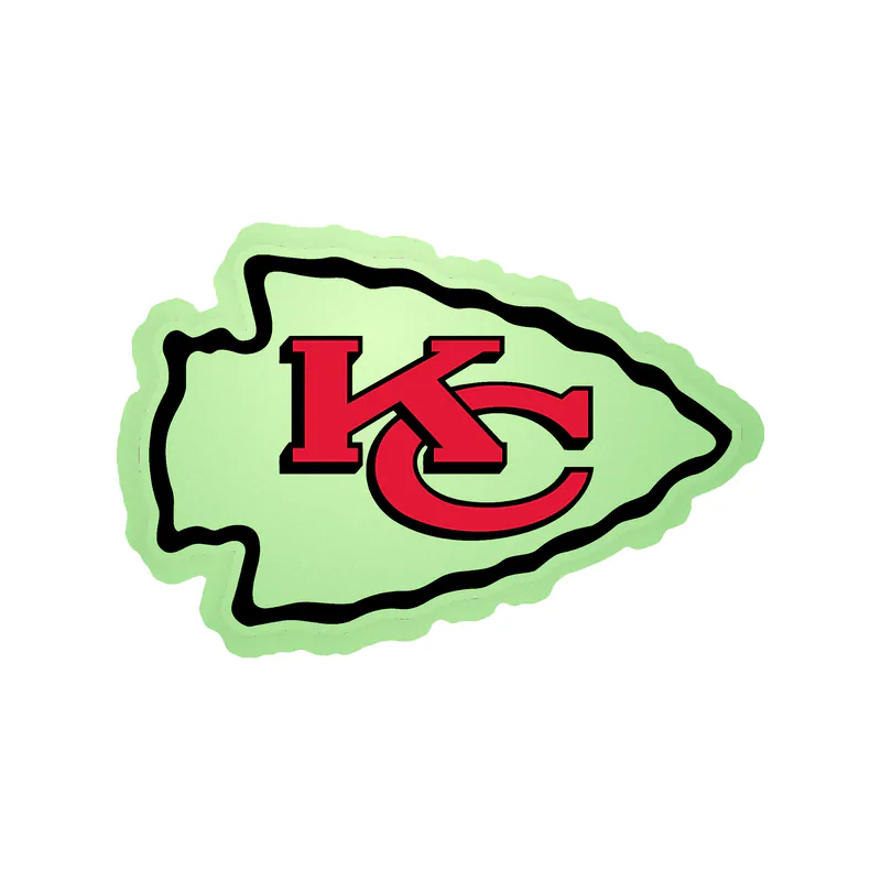 Kansas City Chiefs - White Arrow - Glow in the Dark Vinyl Sticker – Custom Size