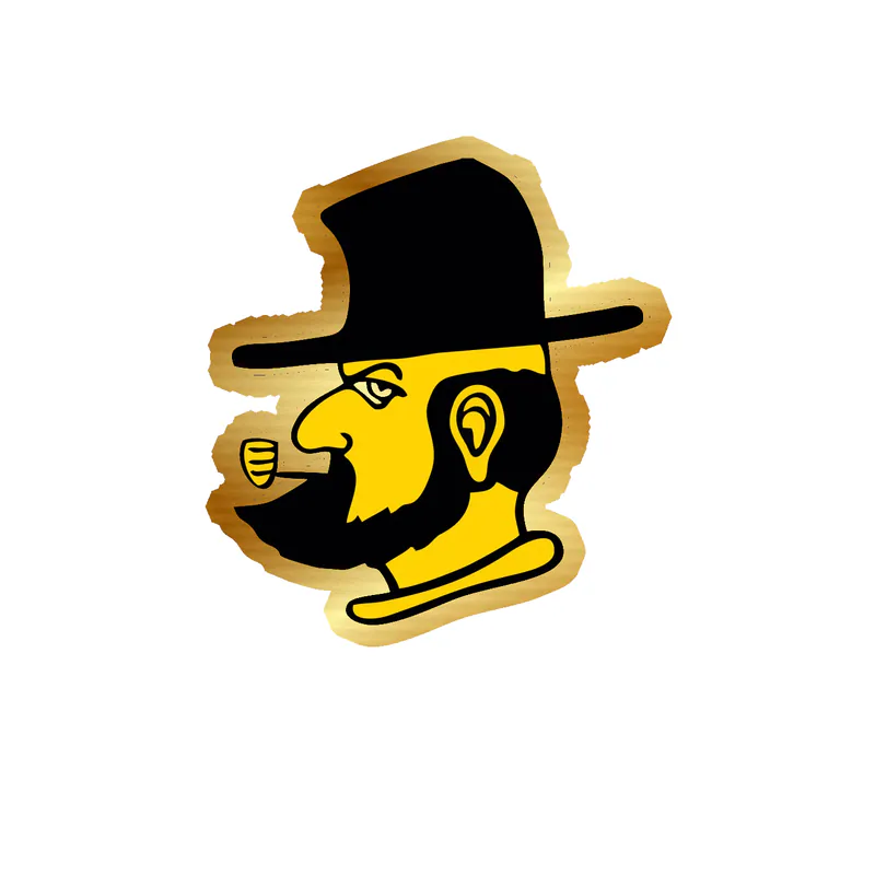 Appalachian State Mountaineers Gold Chrome Vinyl Decal- Custom Size