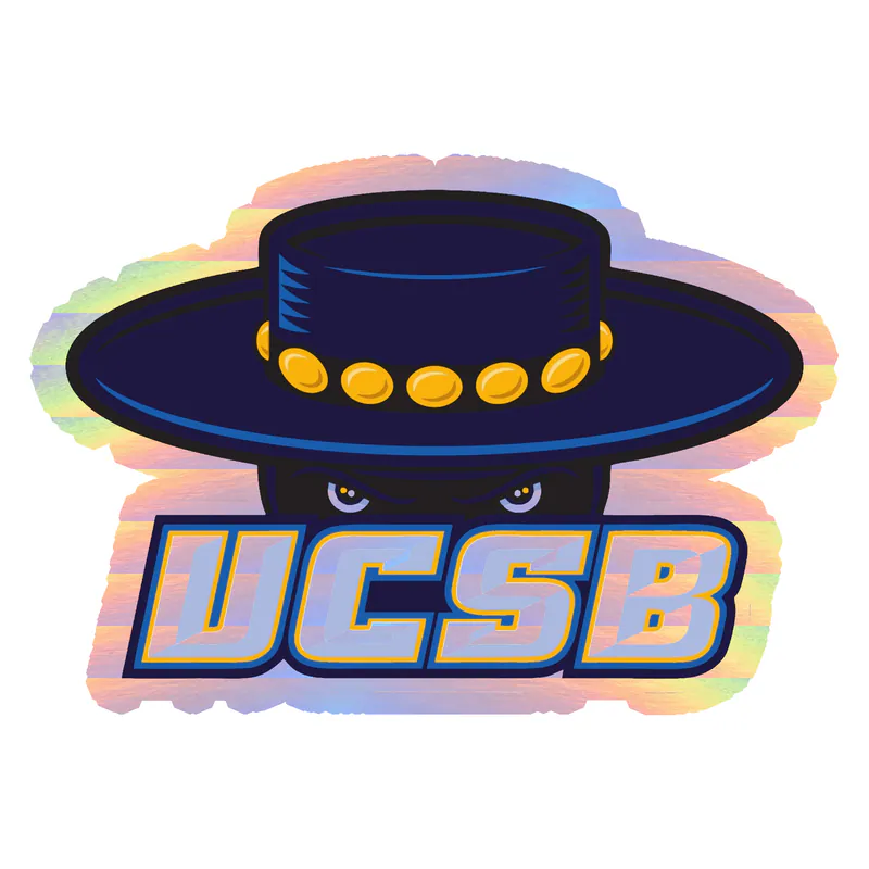 UCSB - Ole Head -  Holographic Vinyl Decal - Custom Size