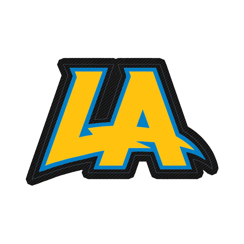 Los Angeles Chargers - LA - Carbon Fiber Vinyl Sticker - Custom Size