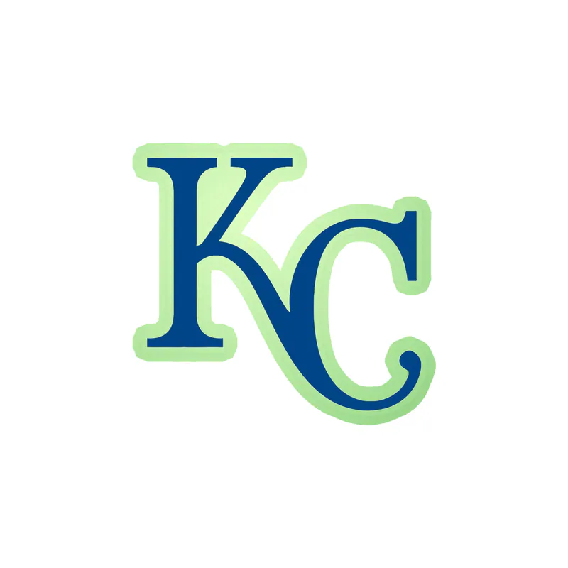 Kansas City Royals - KC - Glow in the Dark Vinyl Sticker - Custom Size