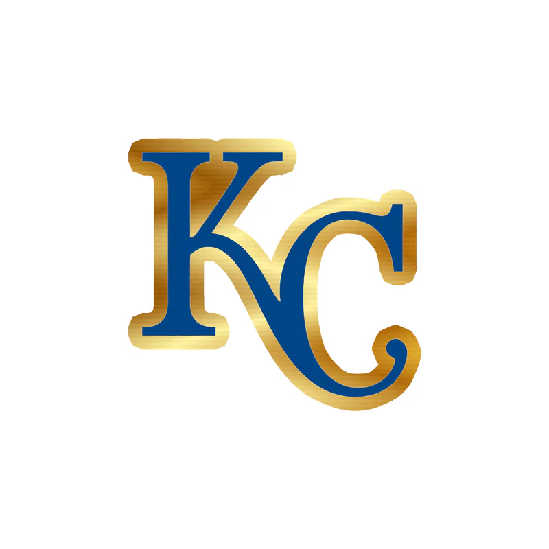 Kansas City Royals - KC - Gold Chrome Vinyl Sticker - Custom Size