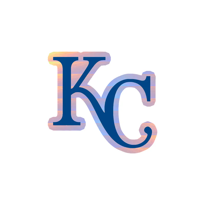 Kansas City Royals - KC - Holographic Vinyl Sticker - Custom Size