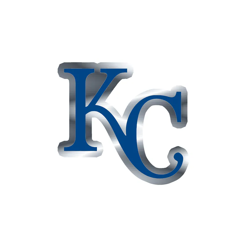 Kansas City Royals - KC - Silver Chrome Vinyl Sticker - Custom Size