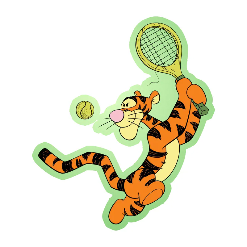 Winnie The Pooh - Tigger - Glow in the Dark Vinyl Sticker - Custom Size
