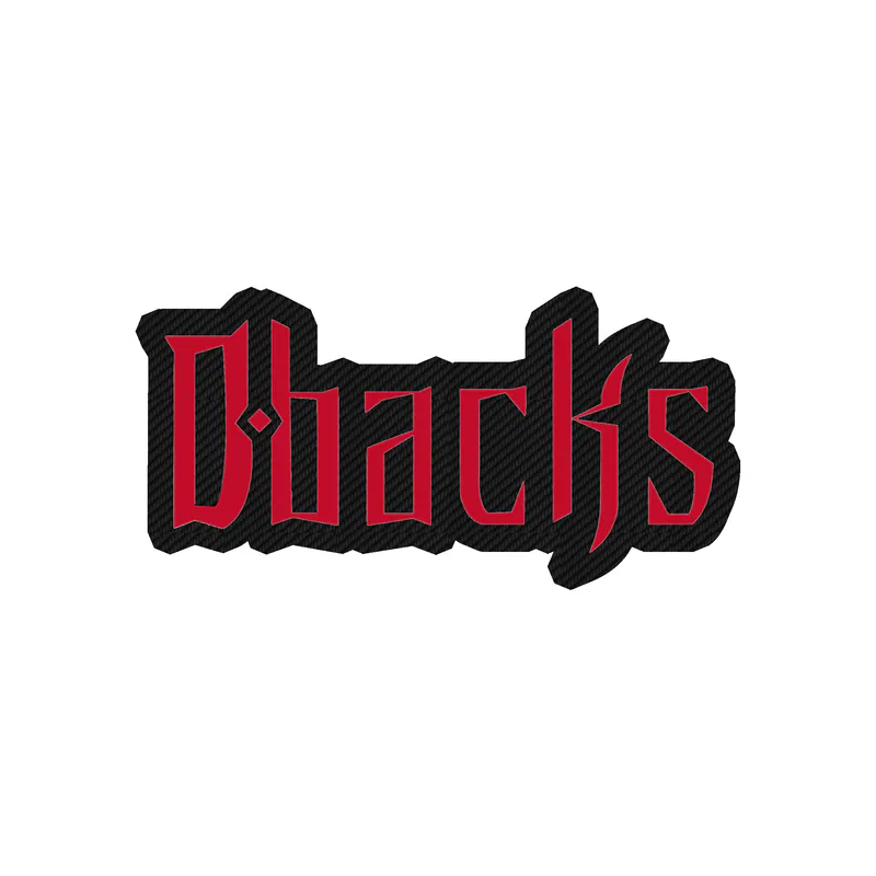 Arizona Diamondbacks - Dbacks - Carbon Fiber Vinyl Sticker - Custom Size