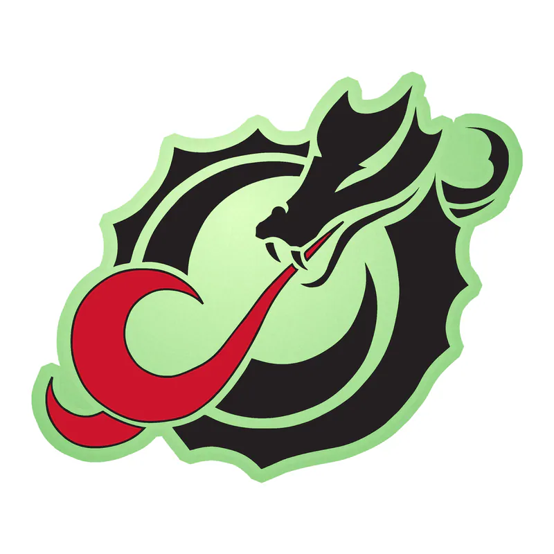 Minnesota State University- Moorhead Dragon - Glow in the Dark Vinyl Sticker - Custom Size