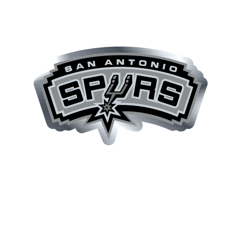 San Antonio Spurs - Image 12 - Silver Chrome Vinyl Sticker - Custom Size