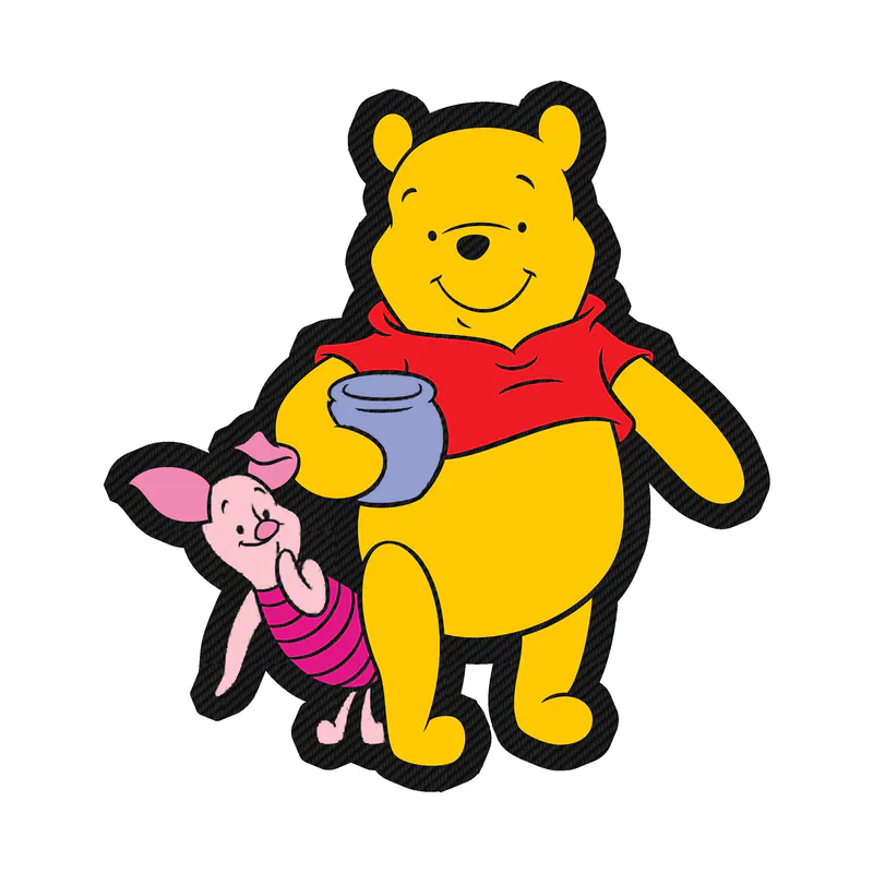 Winnie The Pooh - Pooh And Piglet - Carbon Fiber Vinyl Sticker - Custom Size