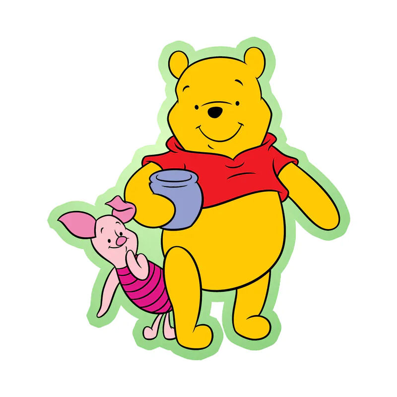Winnie The Pooh - Pooh And Piglet - Glow in the Dark Vinyl Sticker - Custom Size