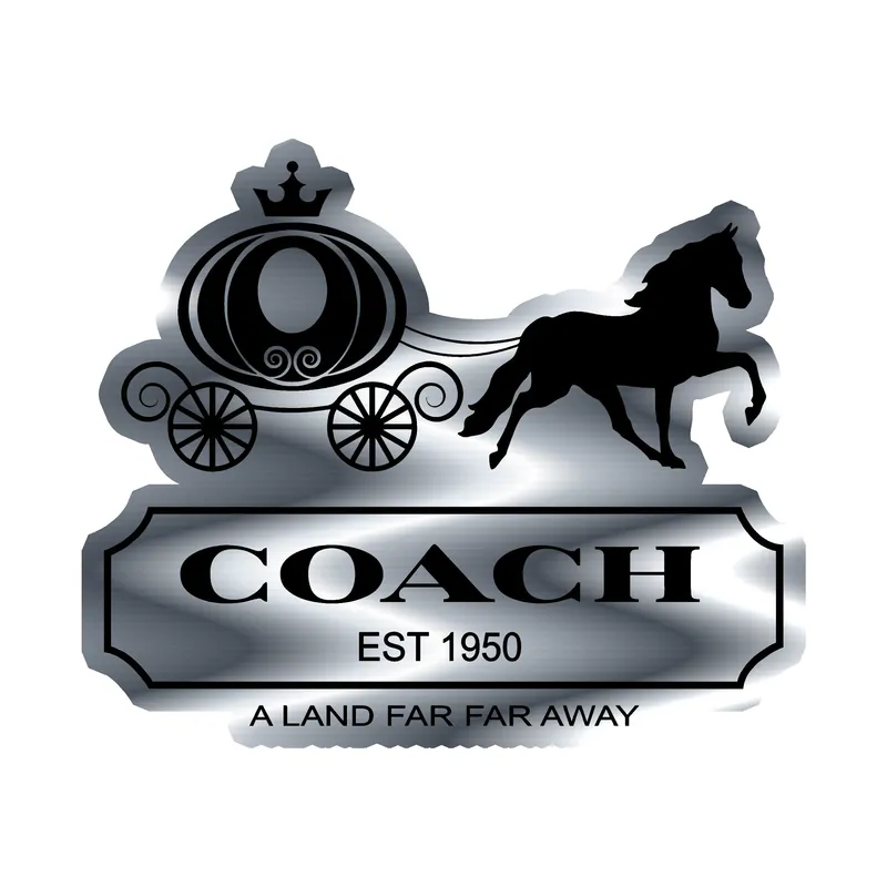Cinderella's Coach Silver Chrome Vinyl Sticker - Custom Size