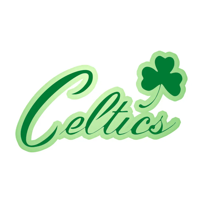 Boston Celtics - Green Circle With Clover - Image 2 - Glow in the Dark Vinyl Sticker - Custom Size