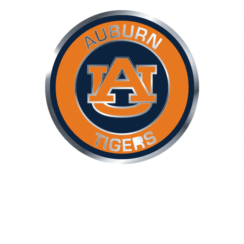 Auburn Tigers - Image 6 - Silver Chrome Vinyl Decal - Custom Size