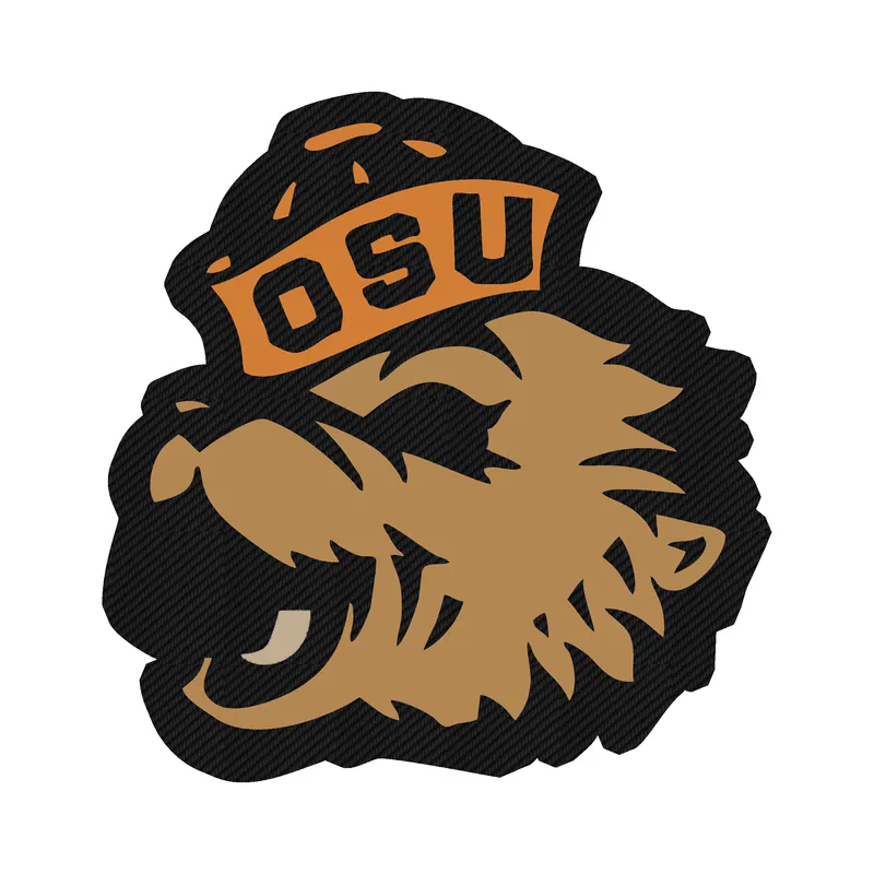 Oregon State Beavers Carbon Fiber Vinyl Decal – Custom Size