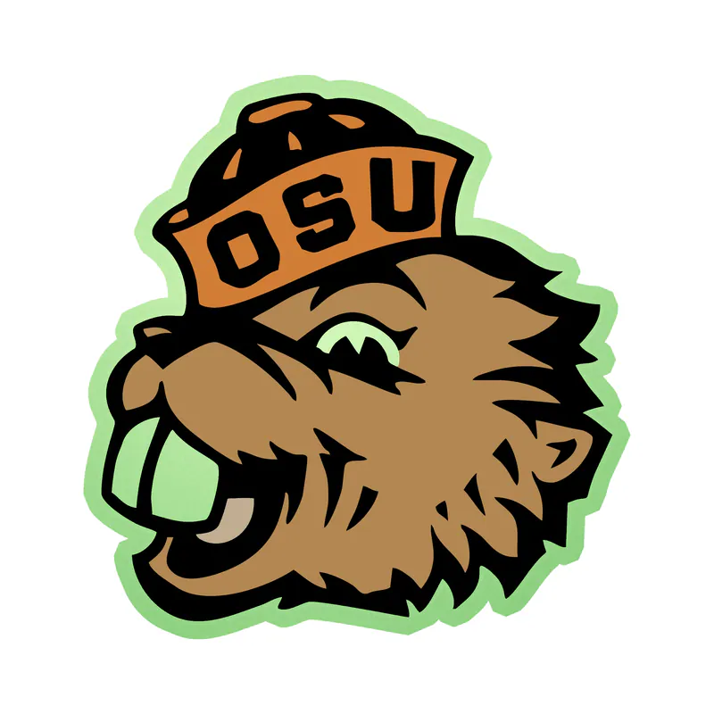 Oregon State Beavers Glow in the Dark Vinyl Decal – Custom Size