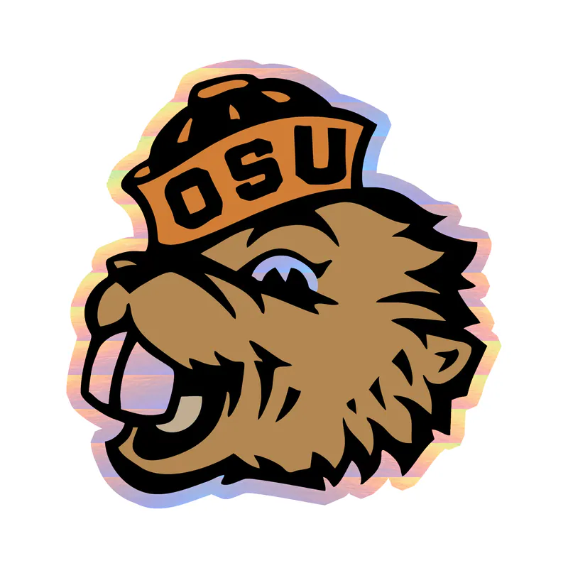Oregon State Beavers Holographic Vinyl Decal – Custom Size