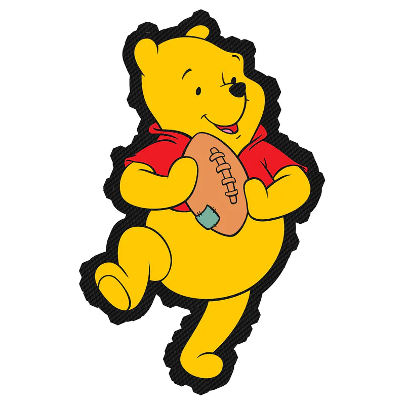 Winnie The Pooh - Carbon Fiber Vinyl Sticker - Custom Size