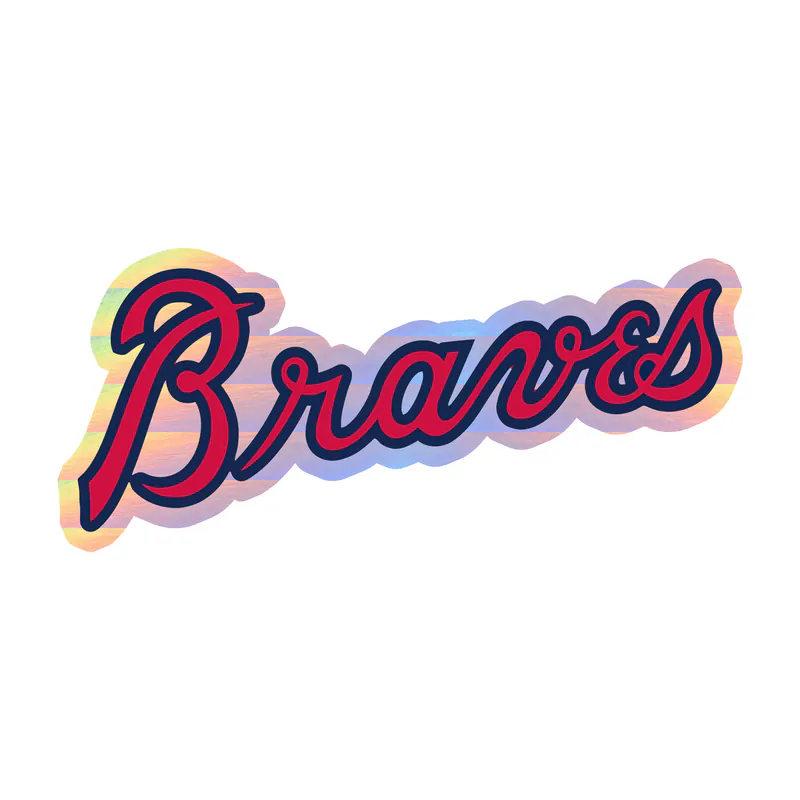 Atlanta Braves - Braves - Holographic Vinyl Sticker - Custom Size