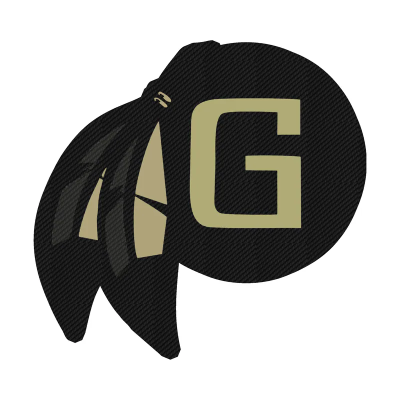 Gaffney Indians Highschool Carbon Fiber Vinyl Sticker - Custom Size