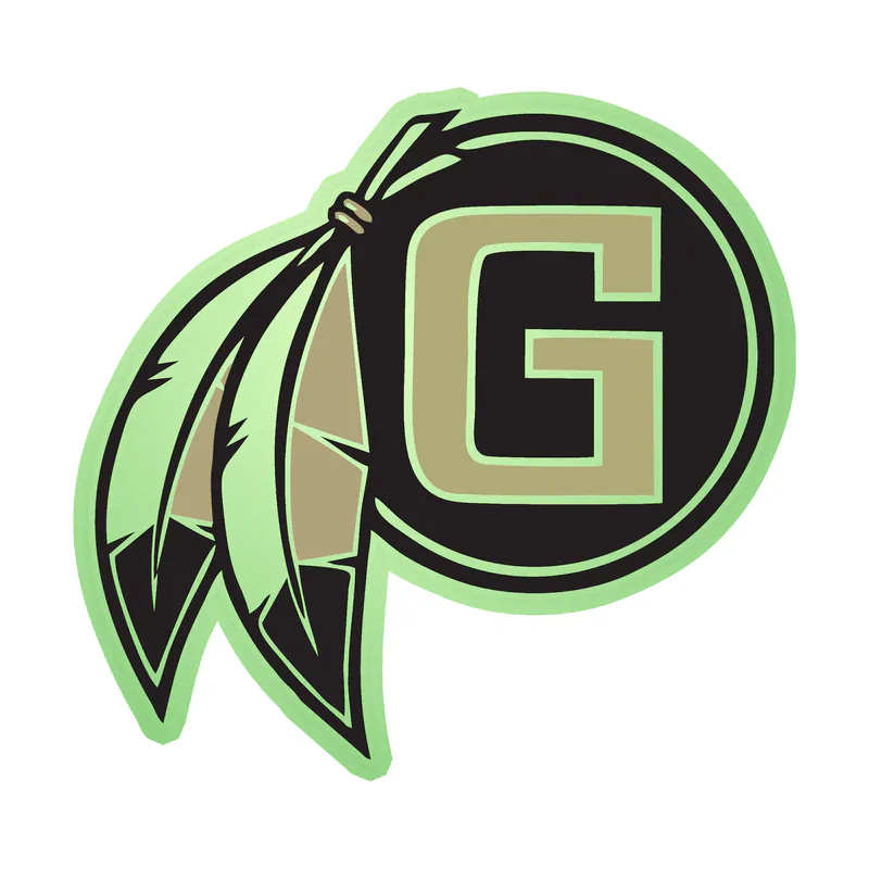 Gaffney Indians Highschool Glow in the Dark Vinyl Sticker - Custom Size