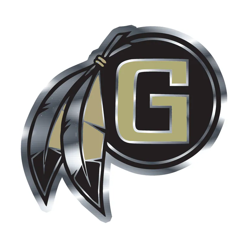 Gaffney Indians Highschool Silver Chrome Vinyl Sticker - Custom Size