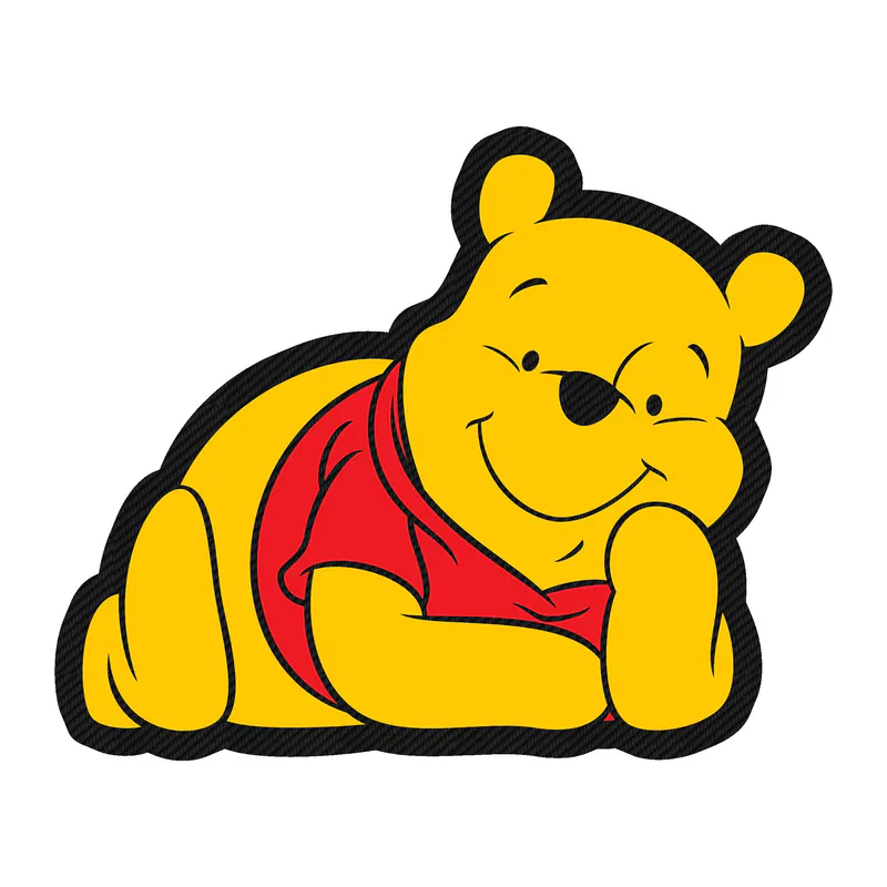 Winnie The Pooh - Carbon Fiber Vinyl Sticker - Custom Size