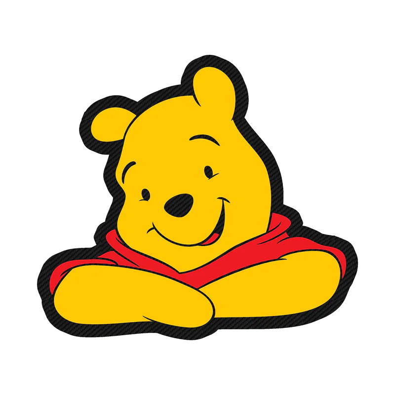 Winnie The Pooh - Carbon Fiber Vinyl Sticker - Custom Size