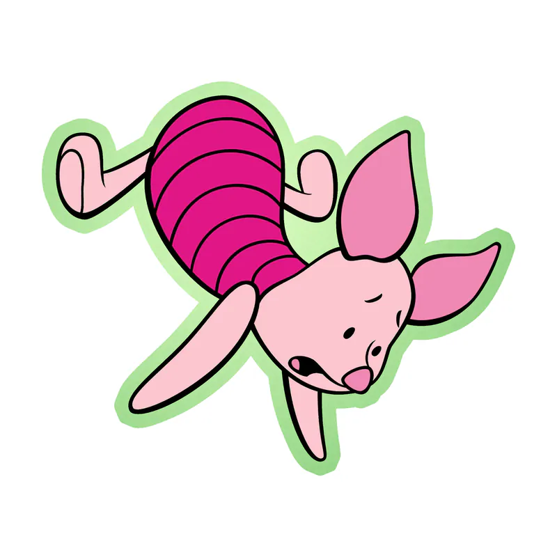 Winnie The Pooh - Piglet - Glow in the Dark Vinyl Sticker - Custom Size