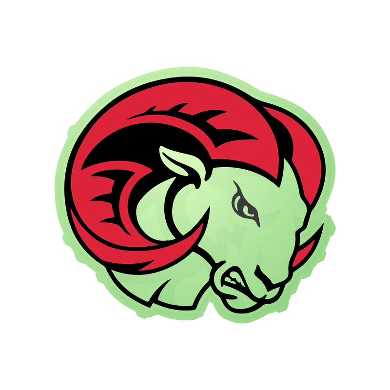 Winston-Salem State University - Ram - Glow in the Dark Vinyl Decal