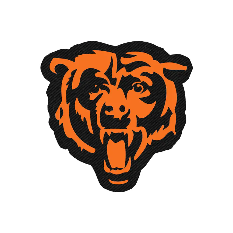 Chicago Bears - Head - Carbon Fiber Vinyl Sticker - Custom Size