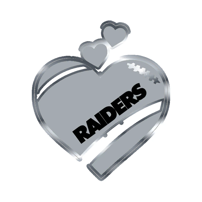 Las Vegas Raiders - Image 9 - Silver Chrome Vinyl Sticker - Custom Size