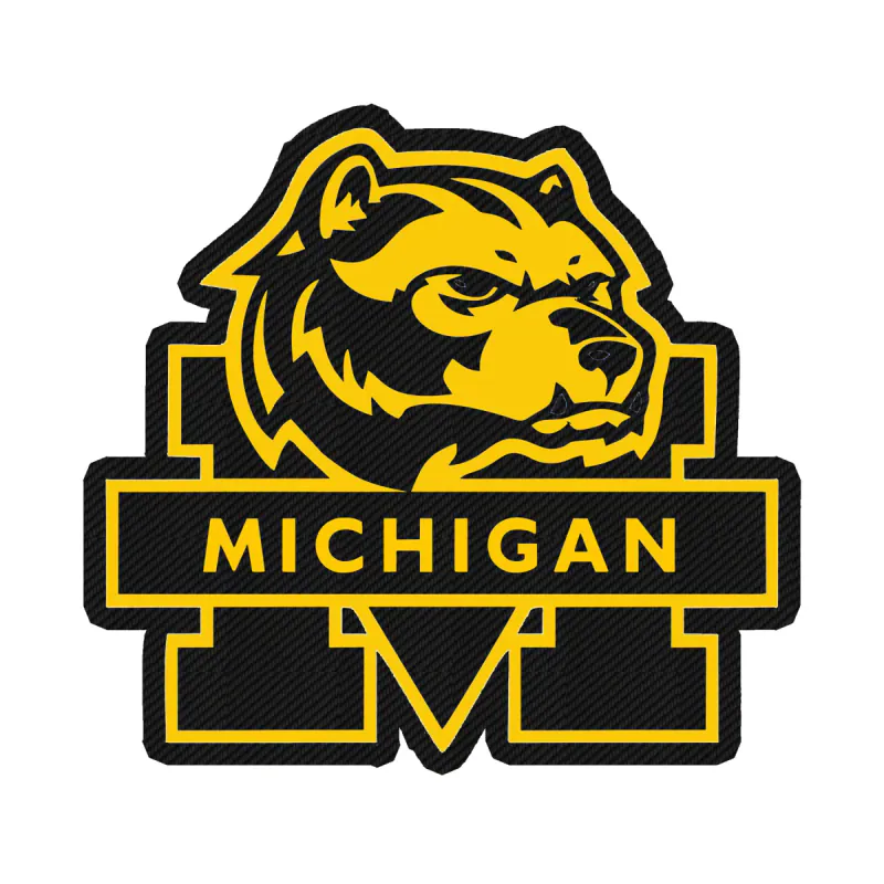 Michigan Wolverines - Image 8 - Carbon Fiber Vinyl Decal - Custom Size