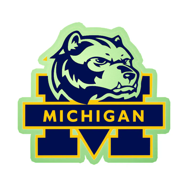 Michigan Wolverines - Image 8 - Glow in the Dark Vinyl Decal - Custom Size