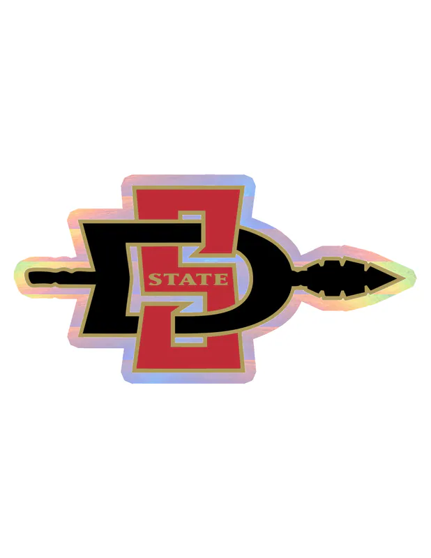 San Diego State Aztecs - Image 2 - Holographic Vinyl Decal - Custom Size