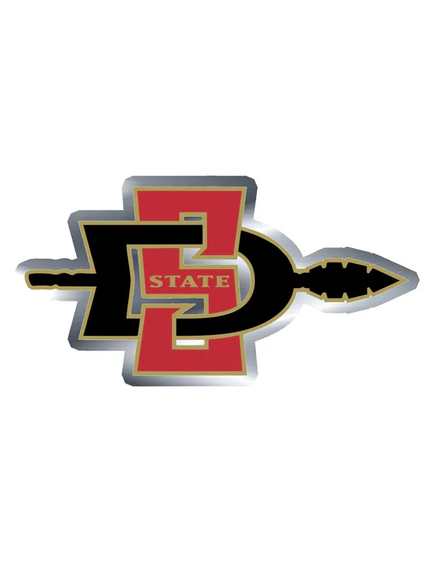 San Diego State Aztecs - Image 2 - Silver Chrome Vinyl Decal - Custom Size