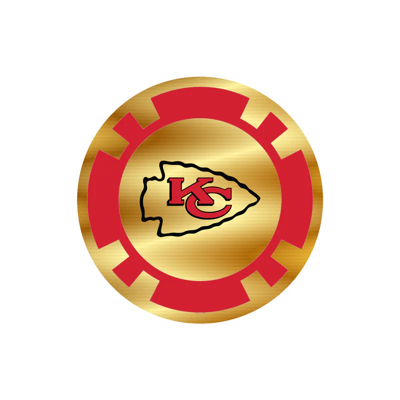Kansas City Chiefs- Checker- Gold Chrome Vinyl Sticker – Custom Size