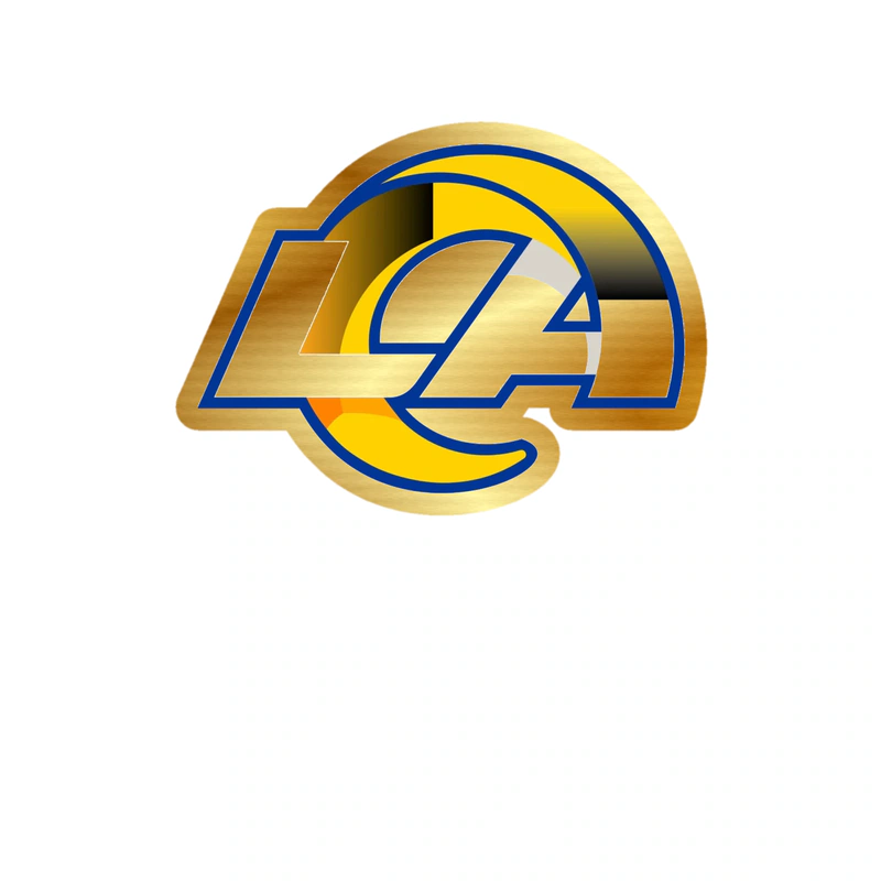 Los Angeles Rams - Image 25 - Gold Chrome Vinyl Sticker - Custom Size