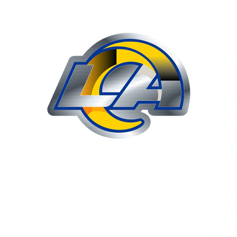 Los Angeles Rams - Image 25 - Silver Chrome Vinyl Sticker - Custom Size