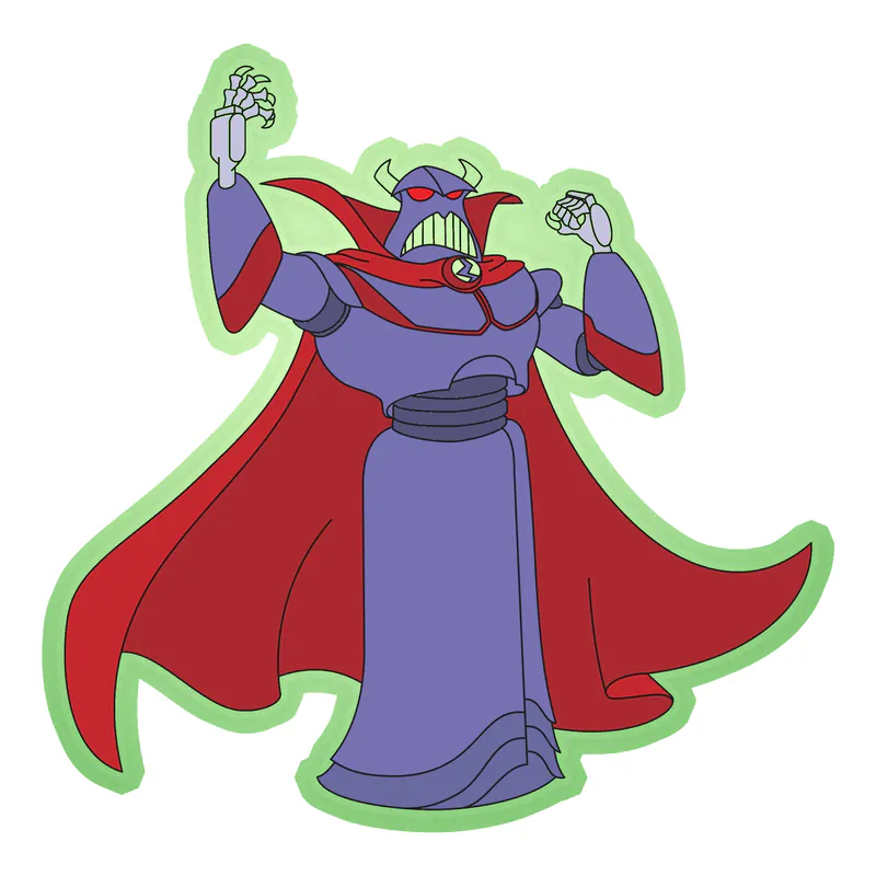 Toy Story Emperor Zurg Glow in the Dark Vinyl Sticker - Custom Size