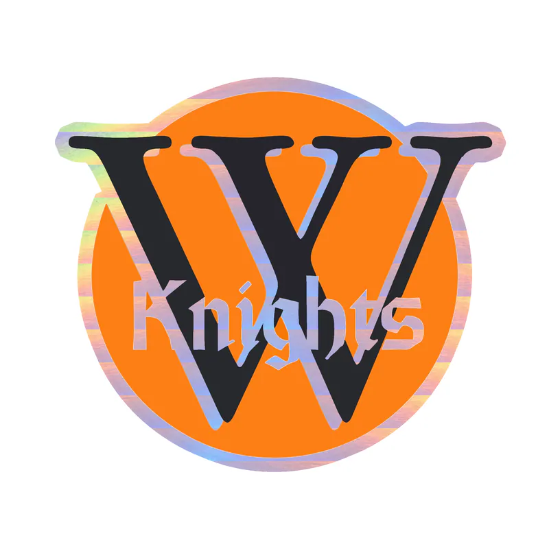 Wartburg College Knights - Image 2 - Holographic Vinyl Decal - Custom Size
