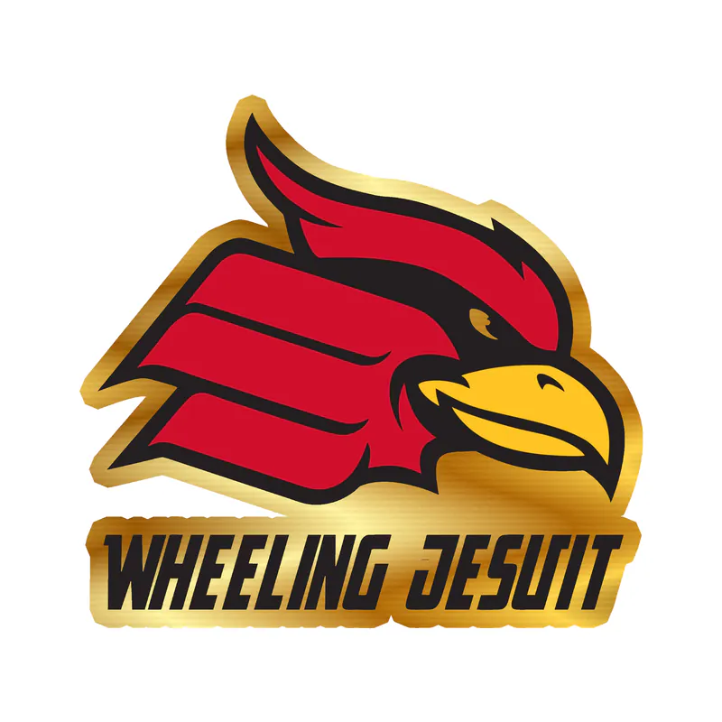 Wheeling University Gold Chrome Vinyl Decal - Custom Size