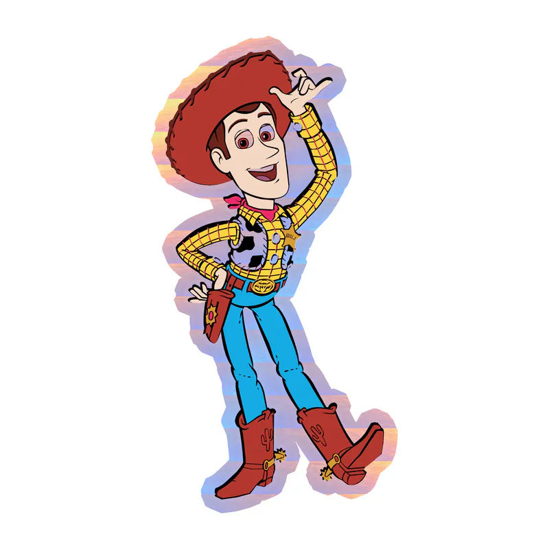 Toy Story Woody Holographic Vinyl Sticker - Custom Size