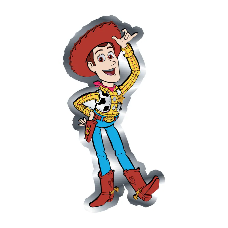 Toy Story Woody Silver Chrome Vinyl Sticker - Custom Size