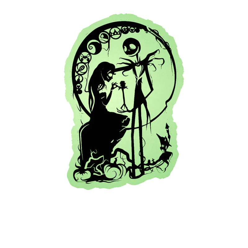 Nightmare Before Christmas Glow in the Dark Vinyl Sticker - Custom Size