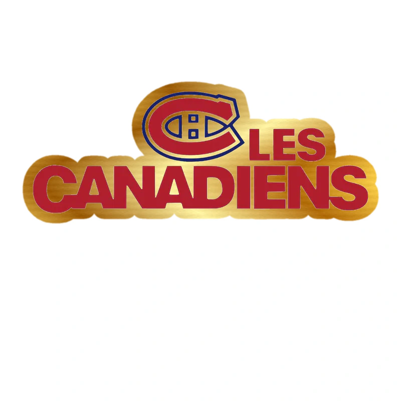 Montreal Canadiens - Les Canadiens - Gold Chrome Vinyl Sticker - Custom Size