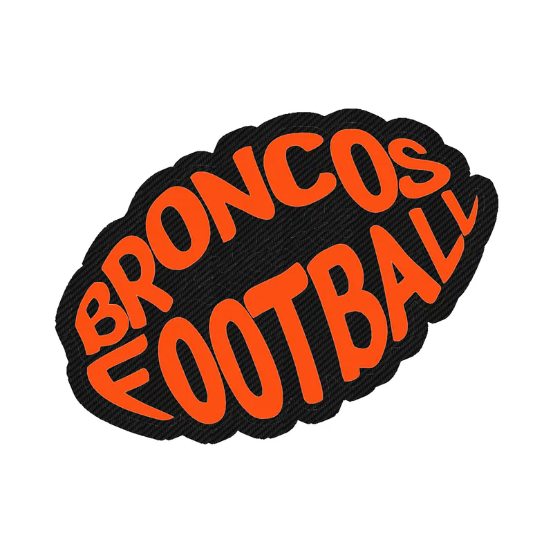 Denver Broncos - Football - Carbon Fiber Vinyl Sticker - Custom Size