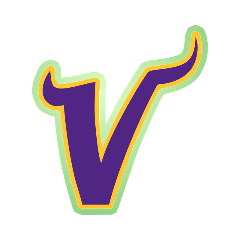Minnesota Vikings - V - Glow in the Dark Vinyl Sticker - Custom Size